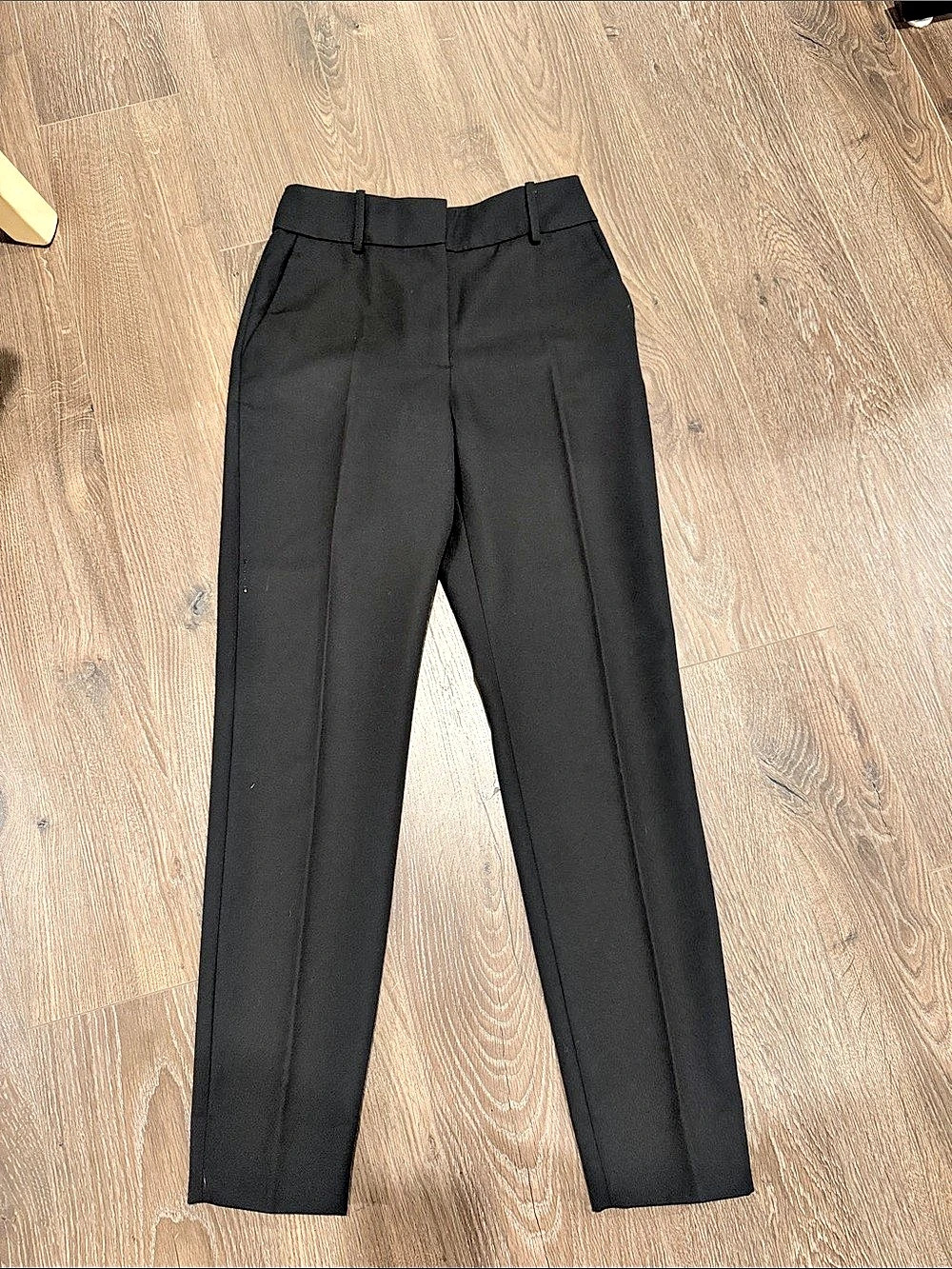 Sézane Black Straight-Leg Trousers Size 32 | Tailored Work Pants